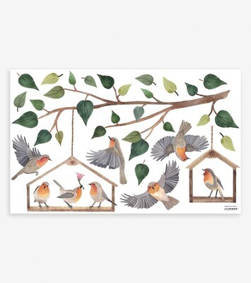 LILIPINSO sienų lipdukai - QUEYRAN - Wall decals / Robins (birds)