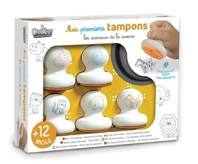 Créa Lign&#39; - Stamps - Mes premiers tampons &quot;Animaux de la savane&quot;-