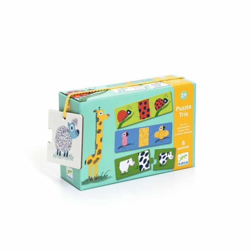 DJECO - Puzzle Trio - Naked animals (24 pcs)