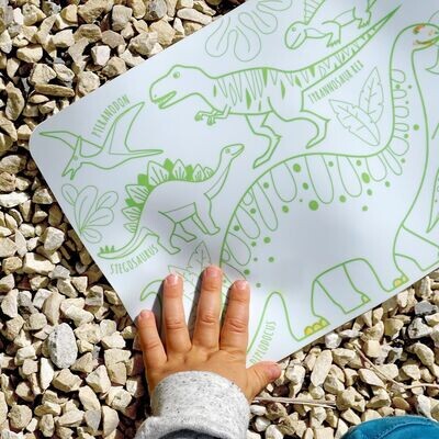 SuperPetit - Educational coloring: mini Playmat 2 in 1 - DINO