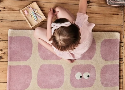 BLEUU-STUDIO kilimas Children's rug Bidules pink