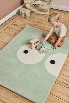 BLEUU-STUDIO kilimas Children's rug Zoeils pale green