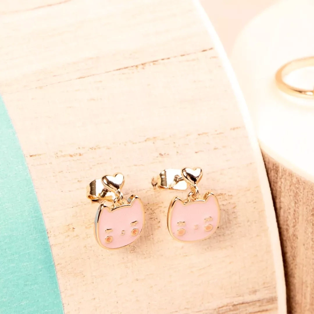 Rosajou - Children's jewelry - Cat earrings
