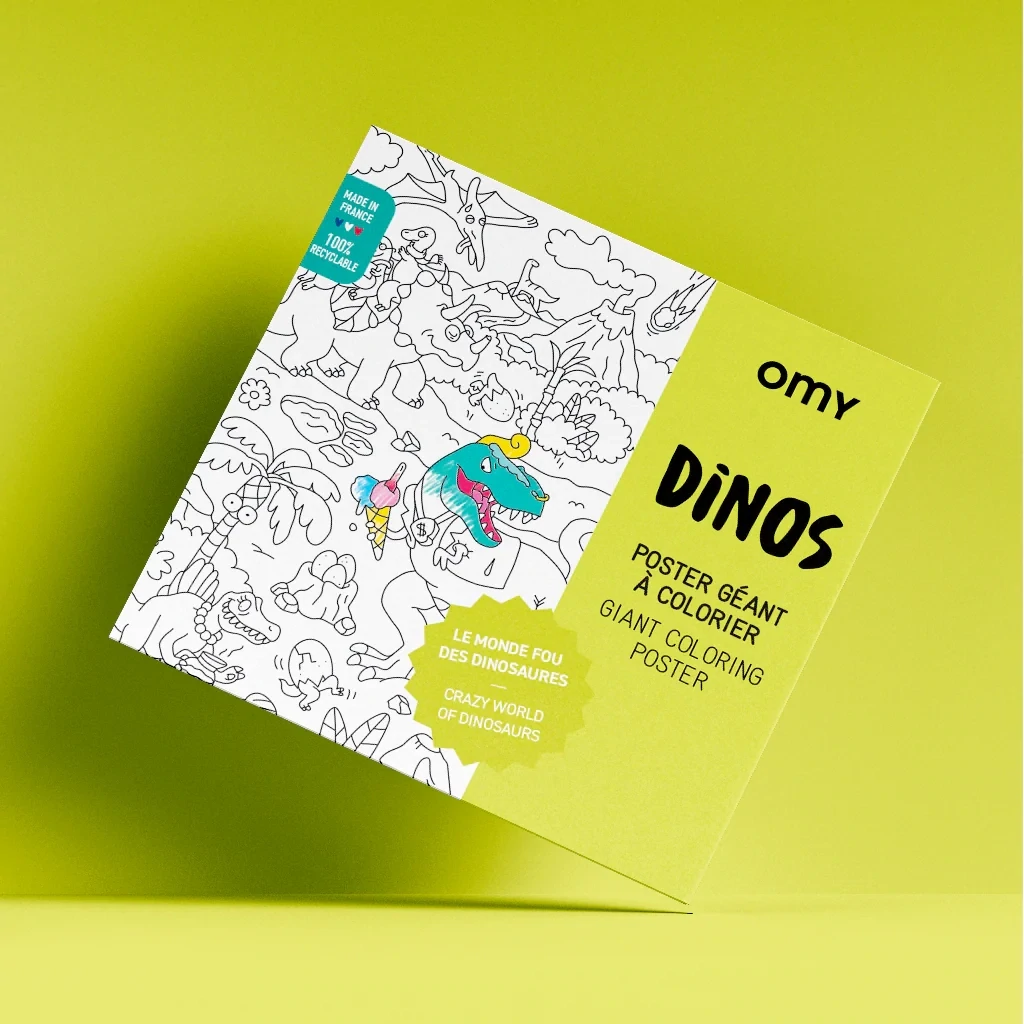 OMY Giant coloring poster - DINOS