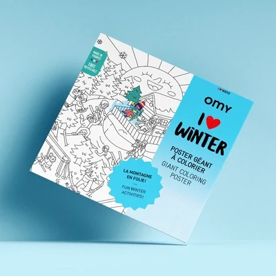 OMY spalvinimo plakatas Coloring poster - I ❤️ WINTER