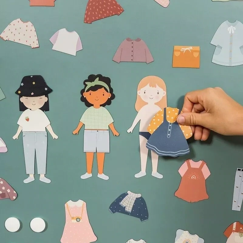 FERFLEX magnet set MAGNETIC GAME - SILHOUETTES TO DRESS UP - GIRL