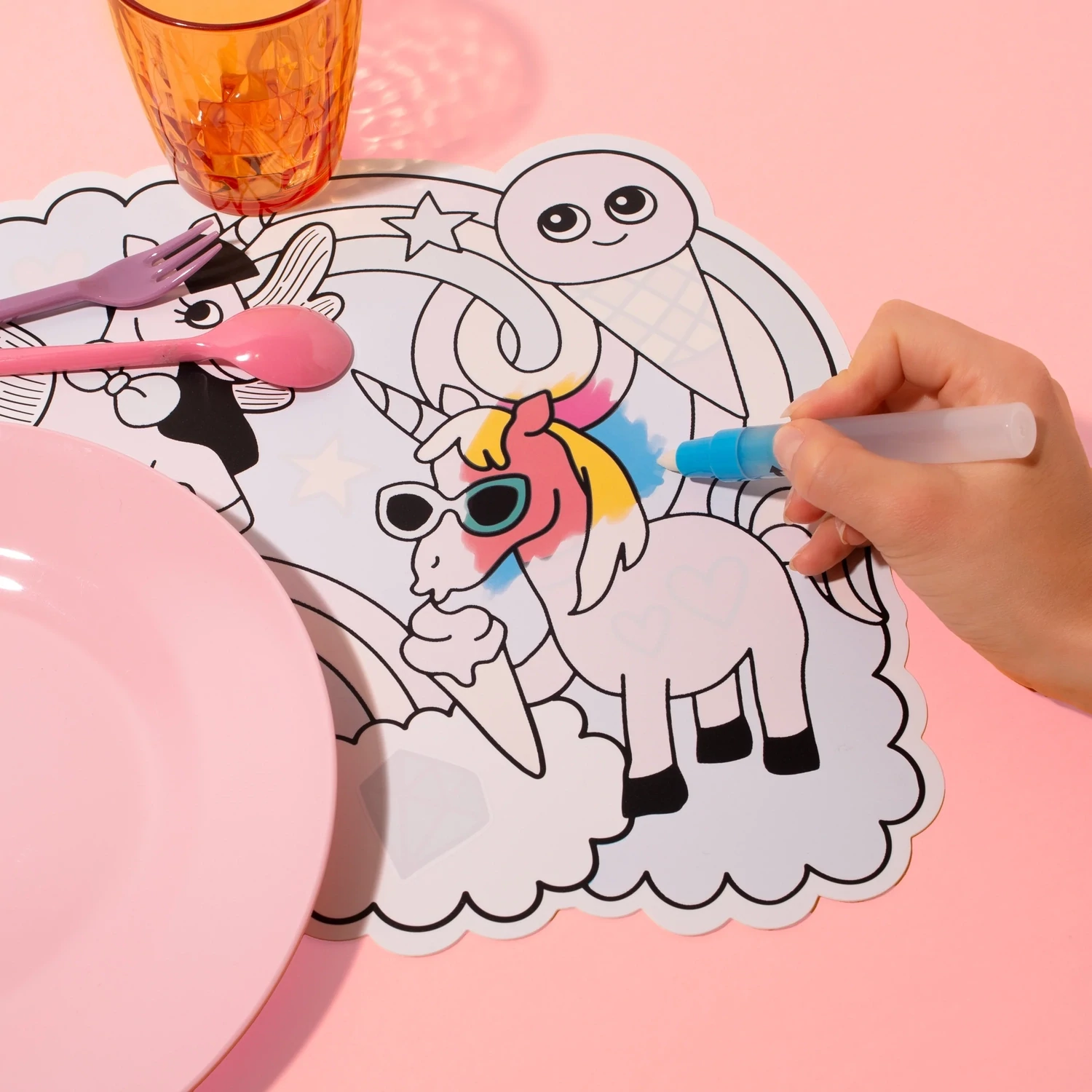 OMY - reusable water painting placemat - LILY