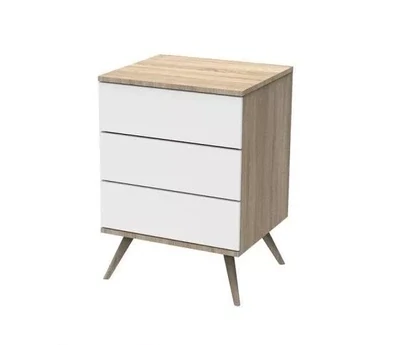 Sauthon - SMALL CHEST OF 3 DRAWERS WHITE SEVENTIES