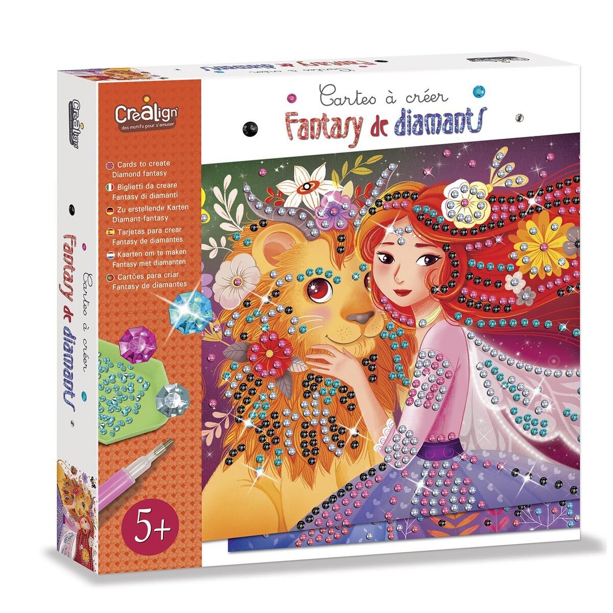 Créa Lign&#39; - Jeux créatifs &amp; éducatifs-  Cards to create “Diamond fantasy”