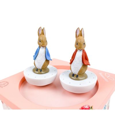 Trousselier music boxBOITE À MUSIQUE DANCING PETER RABBIT© Rose