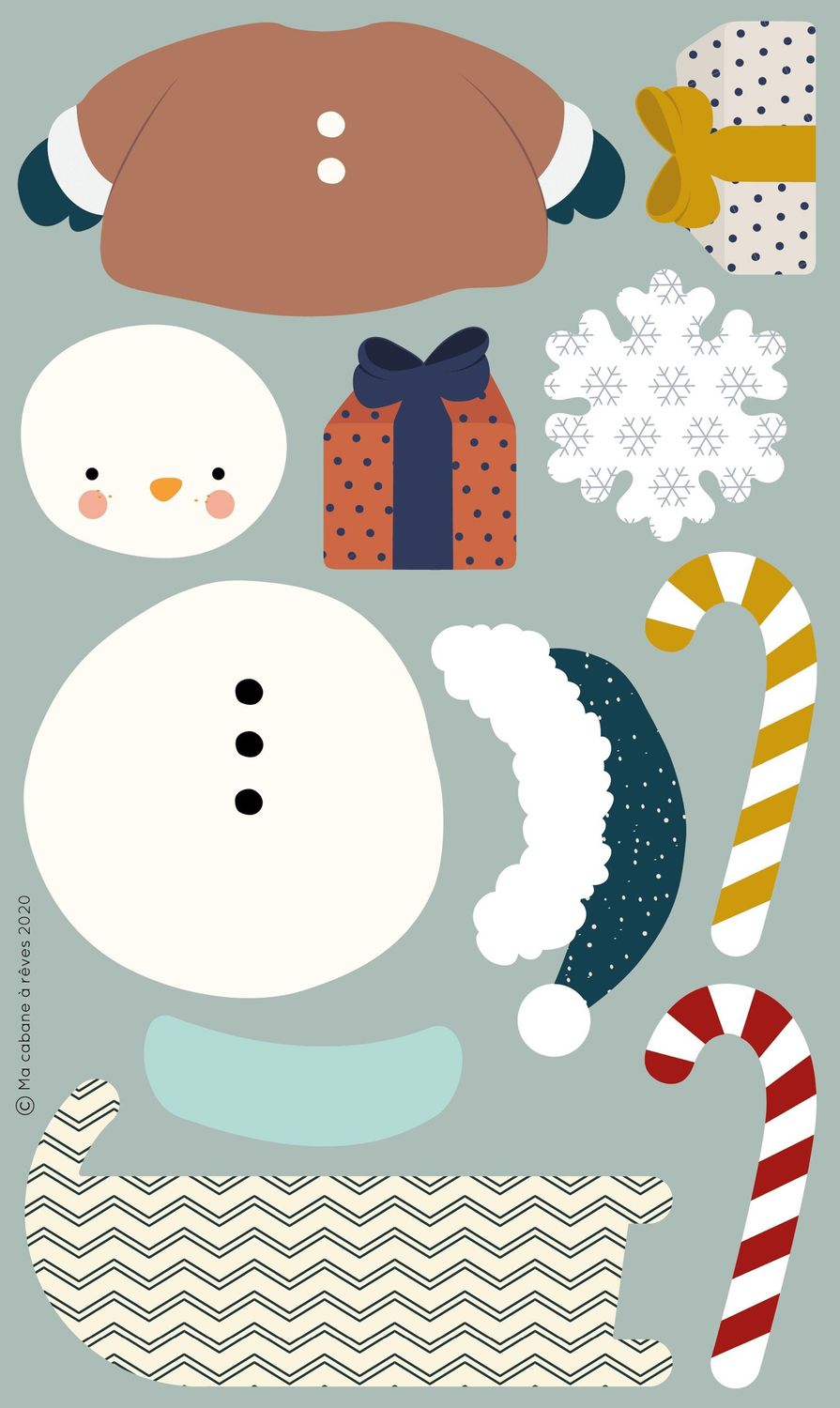 Ma Cabane à Rêves -  Magnets - Snowman