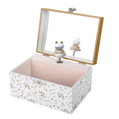 Trousselier music box- Cat in the Prairie Musical Box - Lutin Petit Pois