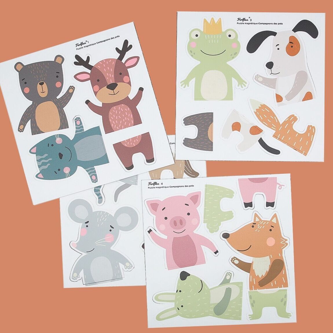 FERFLEX magnet set - animal magnetic puzzle - animaux