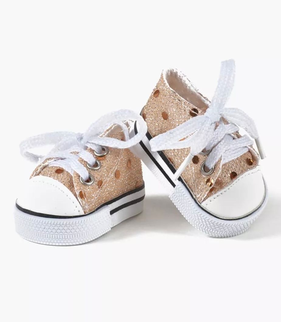 Minikane - Bateliai GORDIS lėlėms - Komvers gold sequin sneakers