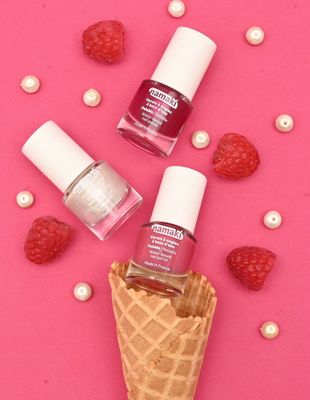 Namaki cosmetics - Box of 3 &quot;Fruit sorbets&quot; varnishes Raspberry(23) – Fuchsia(32) – Pearly white(25)