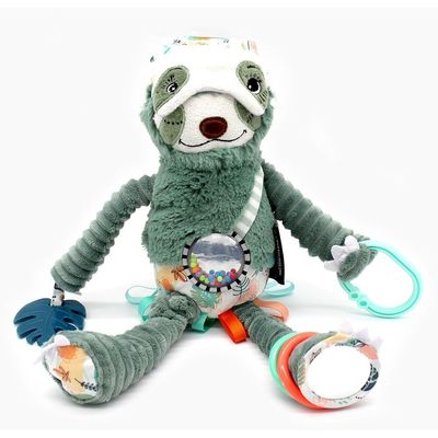 Les Déglingos activity soft toy - Chillos The Sloth nomadic activity soft toy