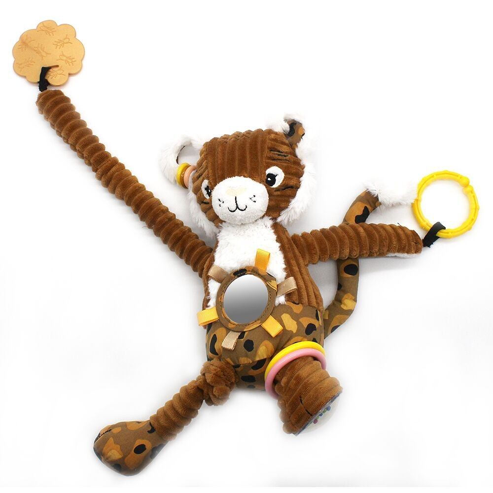 Les Déglingos activity soft toy - Speculos the Tiger Nomad Activity Plush  Les Déglingos
