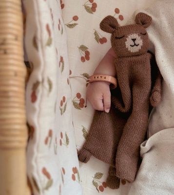 MAIN SAUVAGE - Knit cuddle cloth | teddy nut