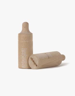 Minikane - 10cm graduated wooden baby bottle Sisteron