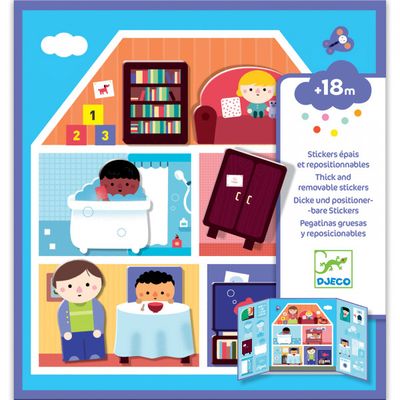 DJECO - Tinyly - Stickers removable - Home