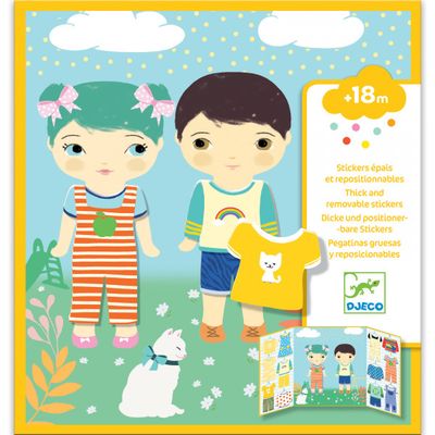 DJECO - Tinyly - Stickers removable - Clothes