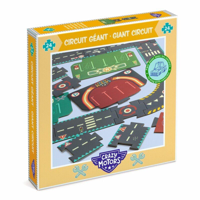 DJECO - Crazy motors - Giant puzzle - City circuit