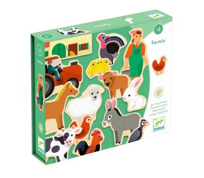 DJECO - Wooden magnetics - Ferm (24 vnt.)