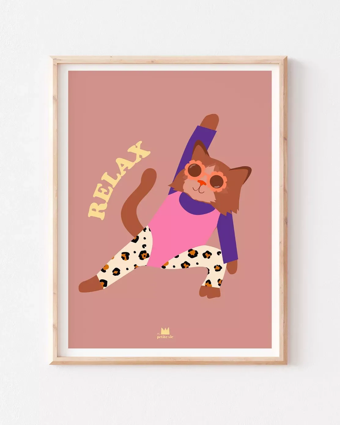 Ma Petite Vie - A3 poster - aerobic cat