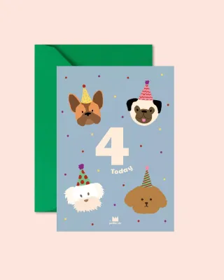 Ma Petite Vie - birthday card - 4 today