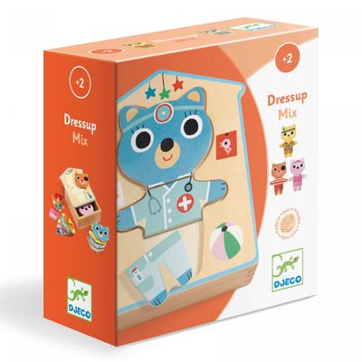 DJECO - Wooden puzzle - Dressup - mix