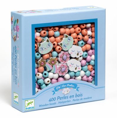 DJECO - Jewellery - Wooden beads - Rainbow
