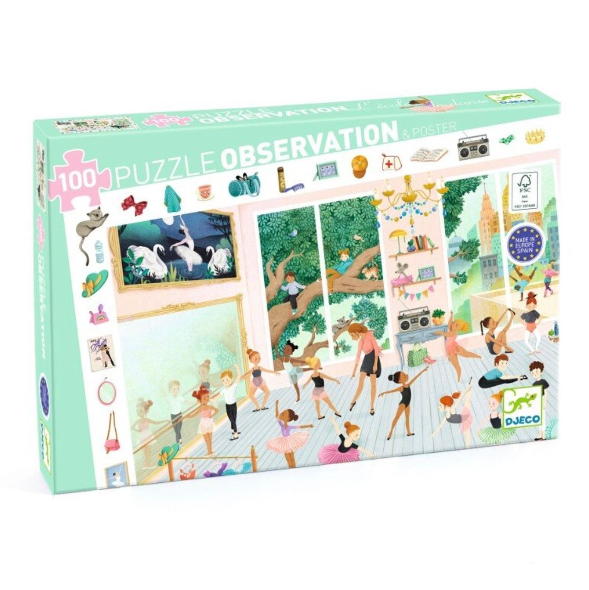 DJECO - Puzzle - Ballet School (100 pieces)