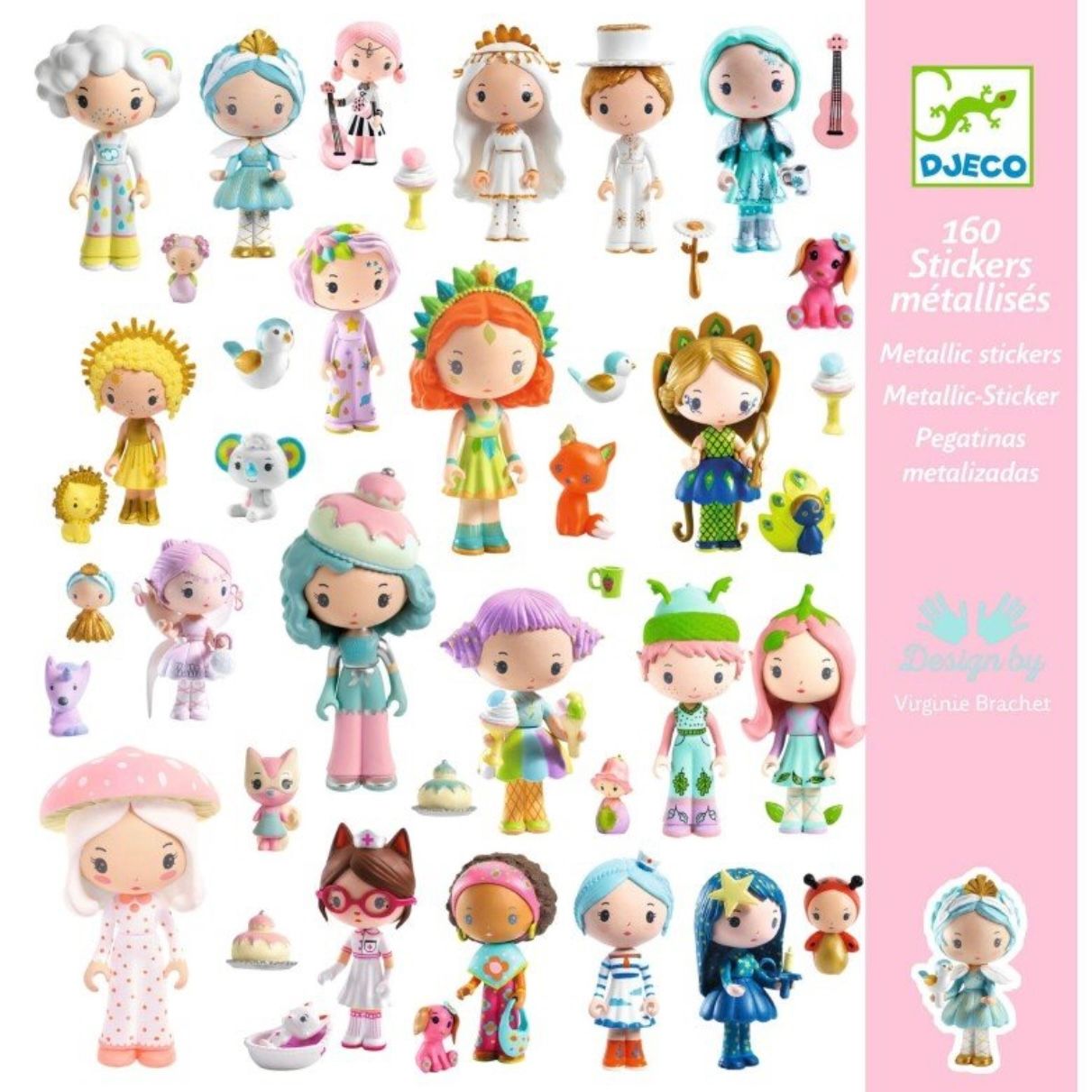 DJECO - Stickers - 160 stickers - Tinyly World