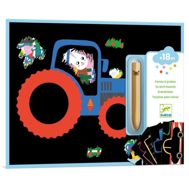 DJECO - Erasable cards - Learning about vehicles
