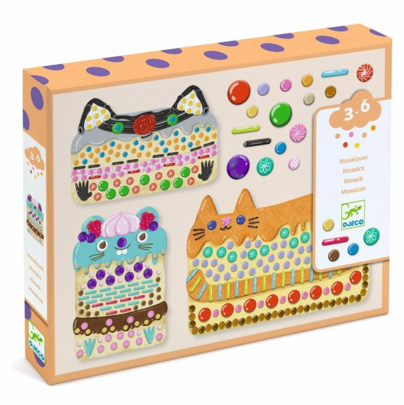 DJECO - Creative Mosaic Kit - Cakes and sweets