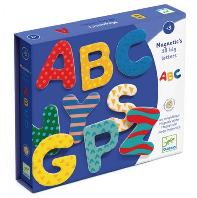 DJECO - Wooden magnets - 38 fancy letters