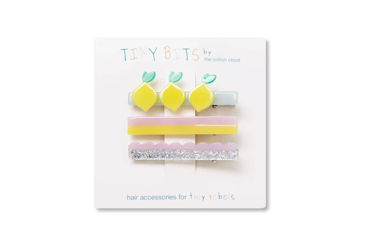 The Cotton Cloud - Hair Pins 3-Set Lemon