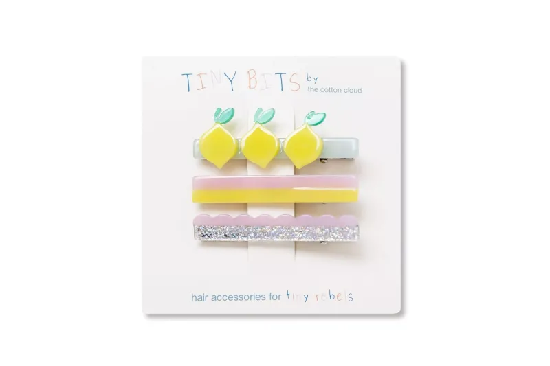 The Cotton Cloud - Hair Pins 3-Set Lemon