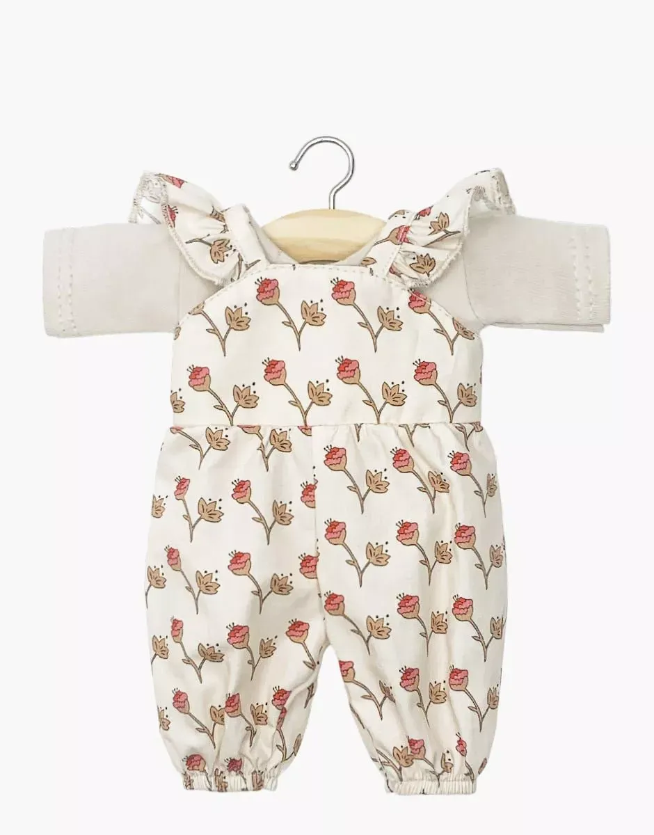 Minikane - Claudie overalls set in Féline fleece and undershirt