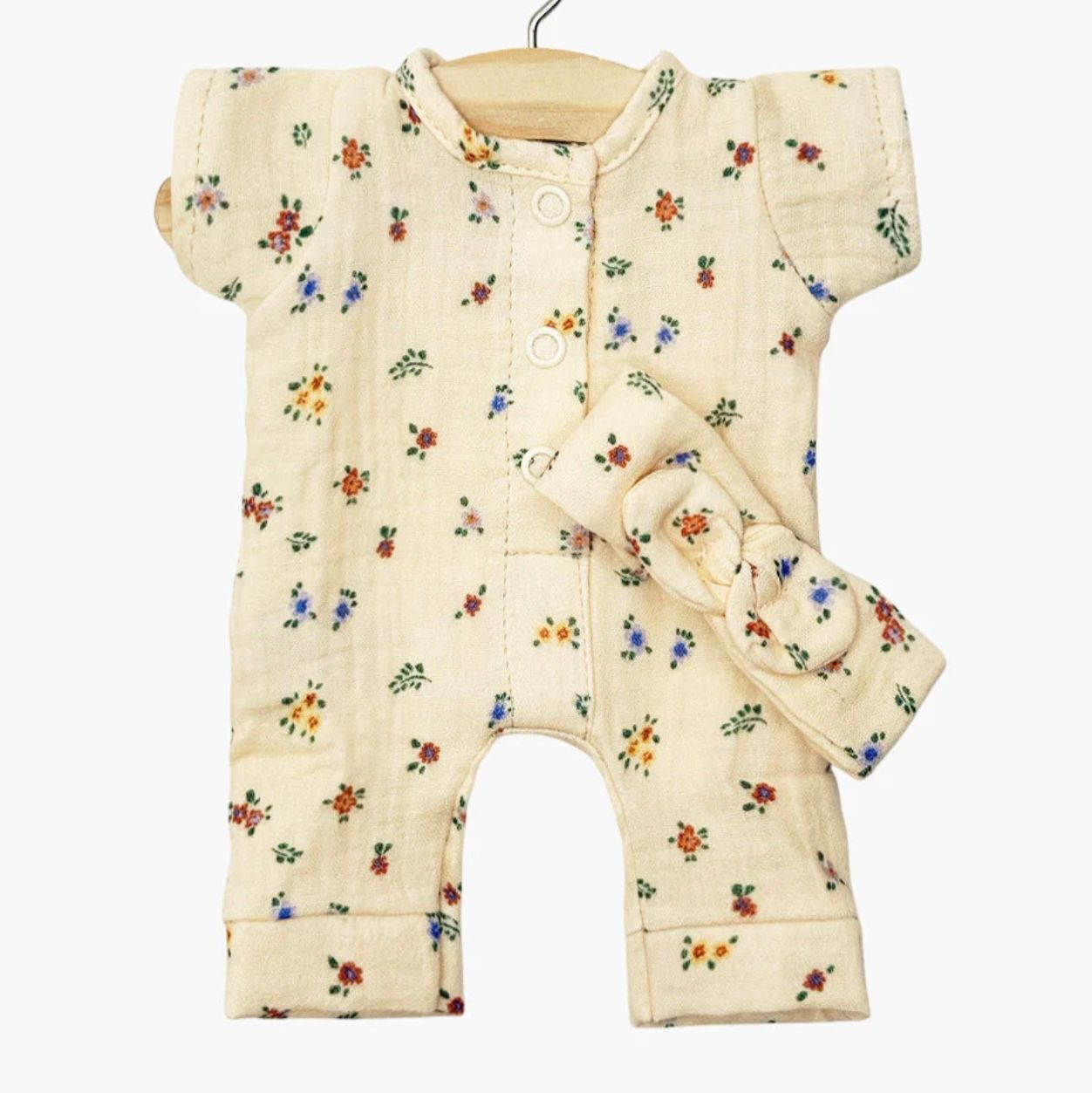 Minikane - Lili short-sleeved jumpsuit for 28cm dolls and matching headband