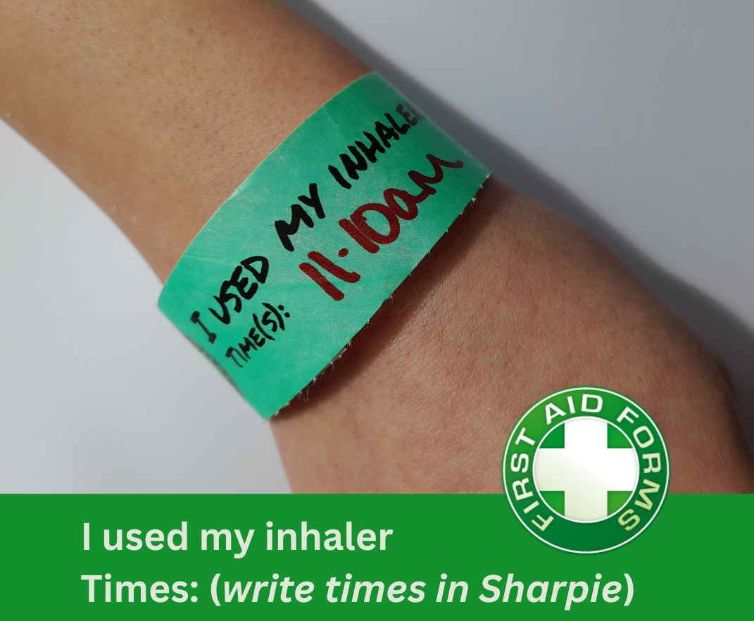 &quot;I used my inhaler&quot; wristband (x100)