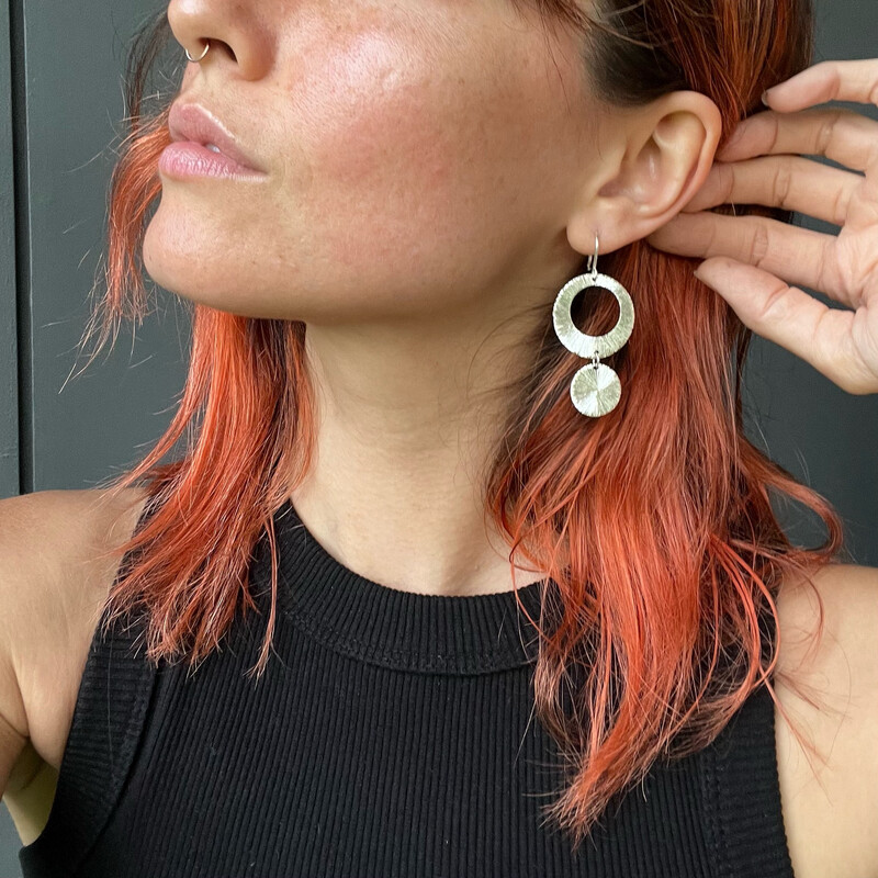 Solar Eclipse Drop Earrings