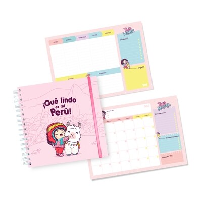 Cuaderno anillado + Planner semanal + Planner mensual