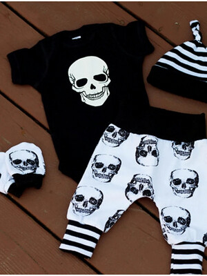 Baby Boys&#39; Halloween Short Sleeve Cotton Clothing Set