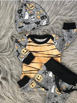 Baby Boys&#39; Halloween Long Sleeve Cotton Set