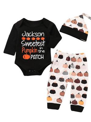 Halloween Long Sleeve Long Cotton Clothing Set