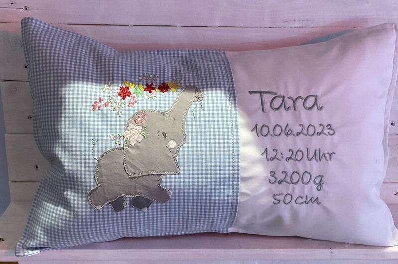 Geburtskissen 30cm x 50 cm Elefant Geburtskissen 30cm x 50 cm Elefant