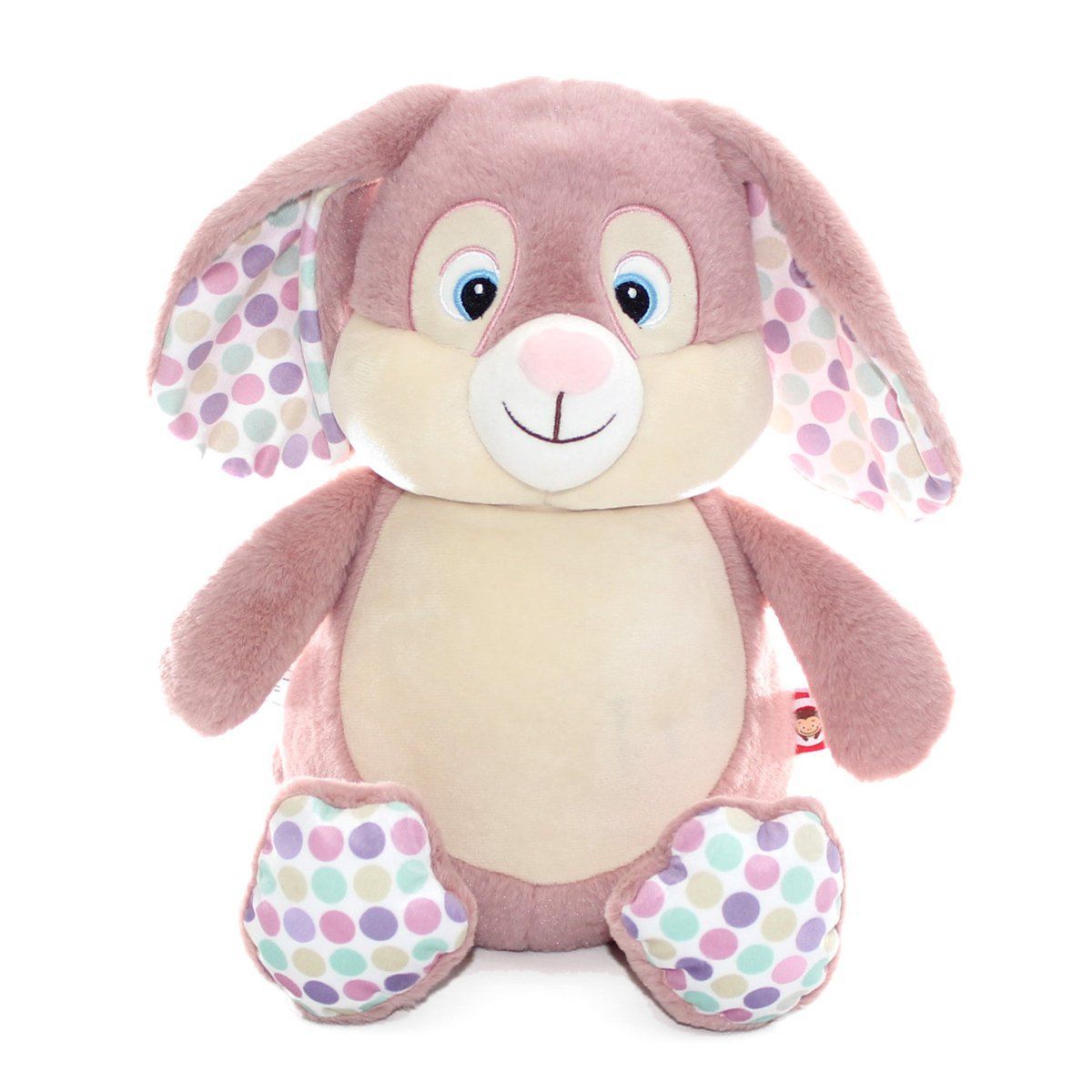 Cubbies® "Hase rosa Punkte" bestickbares Kuscheltier - passend zur Kuscheldecke