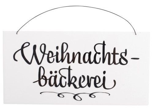 Schild "Weihnachtsbäckerei"