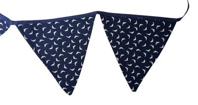Dunkelblaue Delfin Wimpelkette